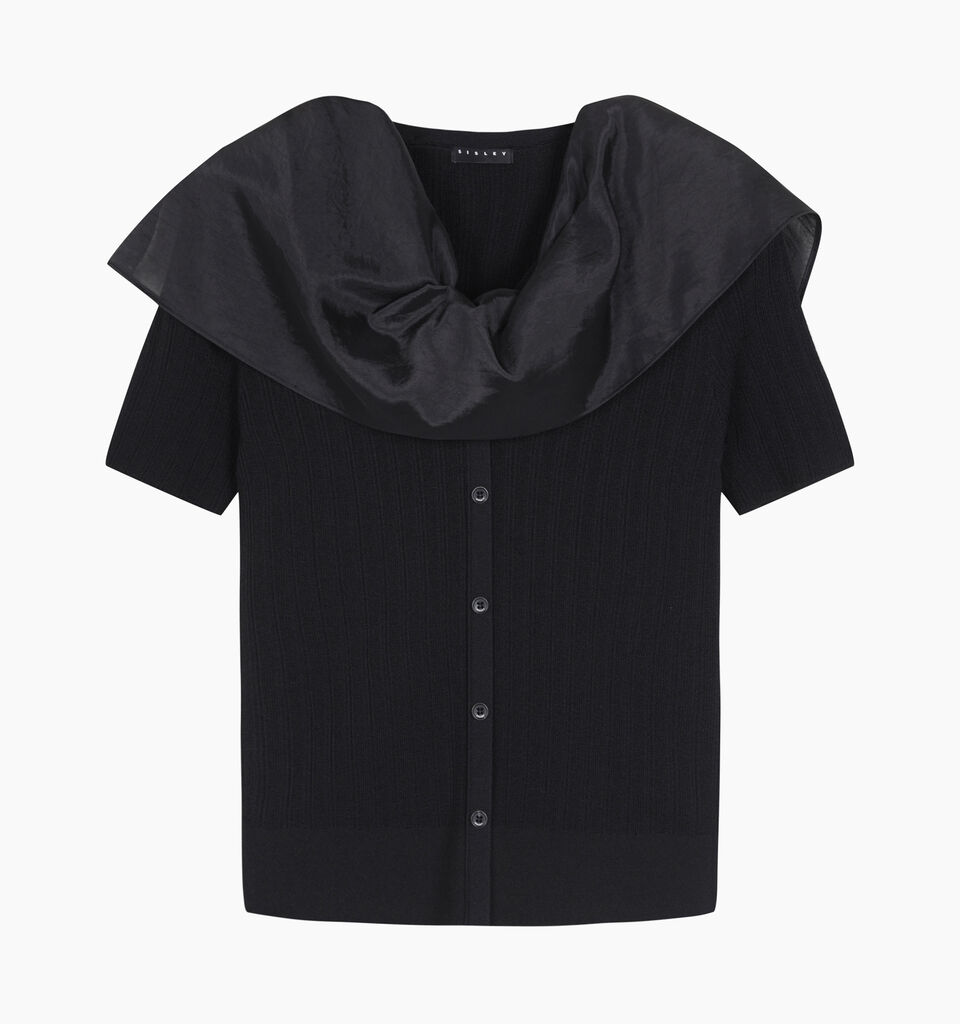 SLEEVELESS SWEATER - null - Schwarz | Sisley K image number 1